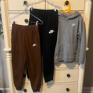 Nike Kids Black and Brown Sweatpants